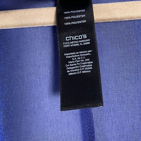 Travelers Collection by Chico's Sheer Blue Kimono - Picture 6 of 9